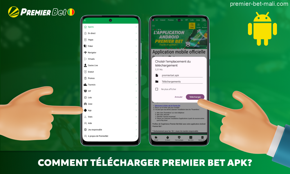 Pour télécharger Premier Bet APK, suivez quelques étapes simples