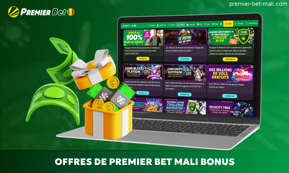 Le bonus Premier Bet Mali est accessible aux nouveaux comme aux joueurs réguliers