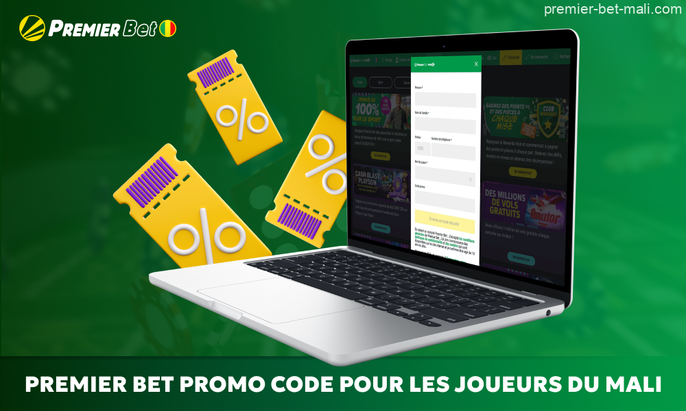 Les utilisateurs peuvent saisir un code promo Premier Bet lors de l'inscription pour obtenir un bonus de bienvenue